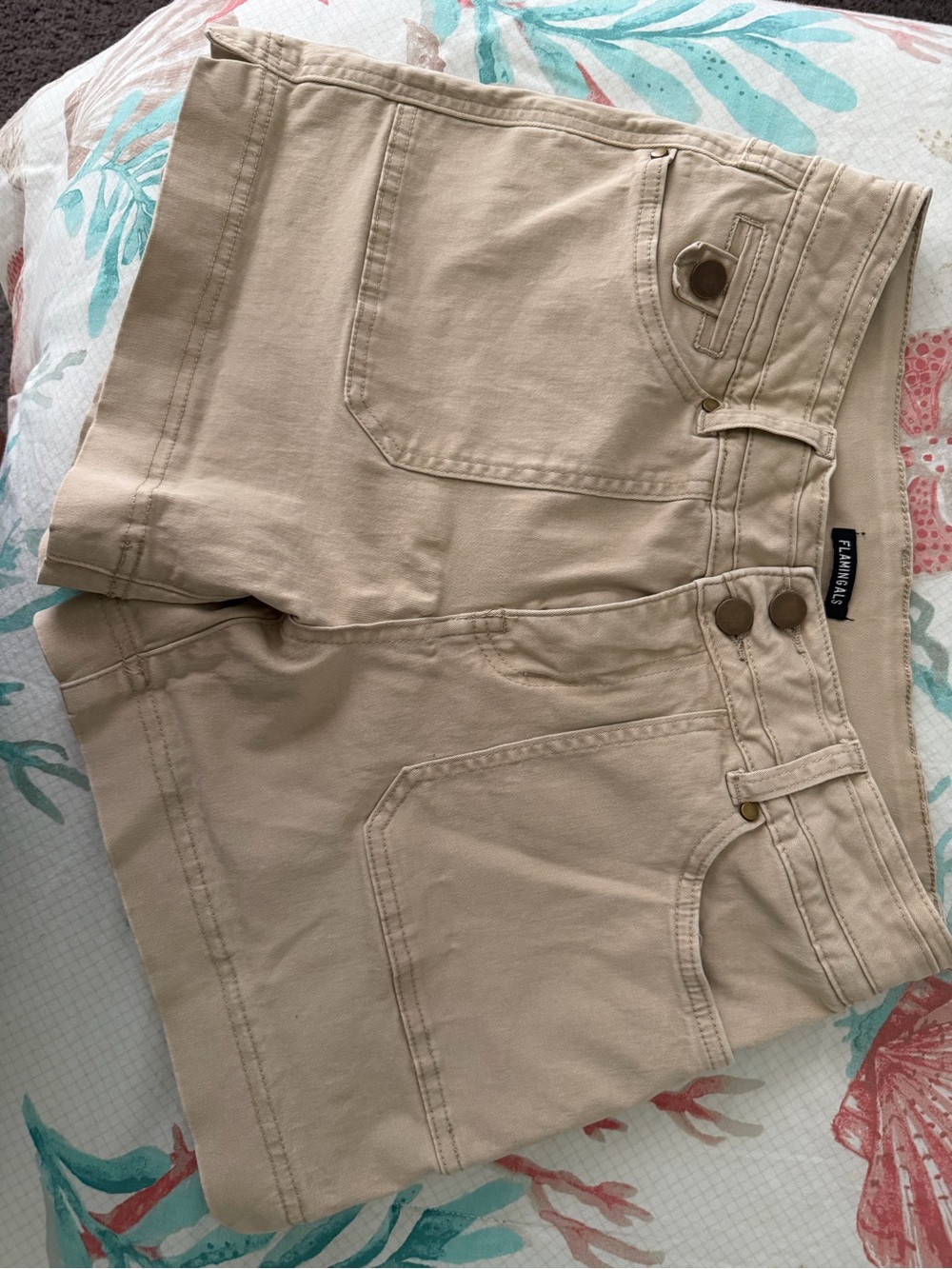 FLAWLESS High-Waist Beige Women’s Shorts